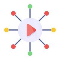 Perfect design icon of video network vector