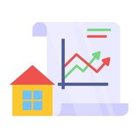 An icon design of property analytics vector