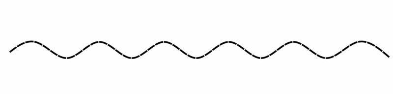 black white wavy dash line vector