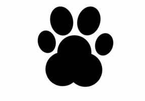 paw print icon isolated on white background vector