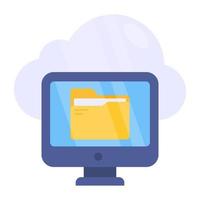 Premium download icon of cloud computer vector