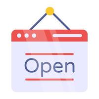 Unique design icon of open board vector