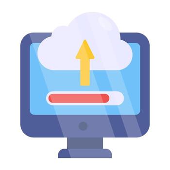icono de diseño moderno de carga en la nube vector