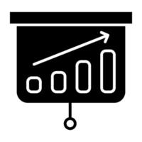 Growth chart icon, editable vector