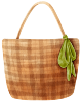 ilustración de acuarela de bolsa de playa para elemento decorativo de verano png