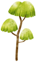 ilustración de acuarela de árbol para elemento decorativo png