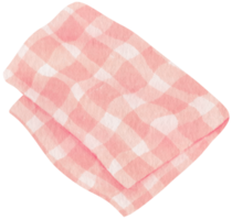 Checkered pattern Beach towel picnic blanket in watercolor png