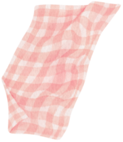 Checkered pattern Beach towel picnic blanket in watercolor png