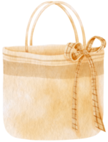 illustration aquarelle de sac en tissu pour élément décoratif d'été