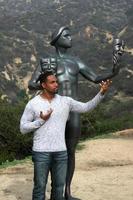 LOS ANGELES, JAN 20 - Jason George, Screen Actor s Guild Actor at the AG Awards Actor Visits The Hollywood Sign at a Hollywood Hills on January 20, 2015 in Los Angeles, CA photo