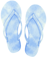 Green Sandals watercolor illustration for Summer Decorative Element png