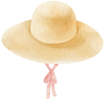 Floppy hat watercolor illustration for summer fashion png