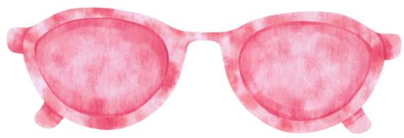 ilustración de acuarela de gafas de sol rosa para elemento decorativo de verano png