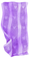 telo mare a strisce viola coperta da picnic in stile acquerello png