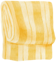 Yellow Stripes Beach towel picnic blanket watercolor style png