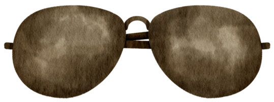 illustrazione dell'acquerello di occhiali da sole neri per elemento decorativo estivo png
