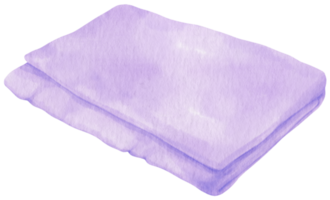 purple beach towel and picnic blanket  watercolor style png