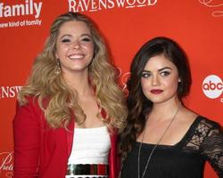 LOS ANGELES, OCT 15 - Sasha Pieterse, Lucy Hale at the Pretty Little Liars Halloween Espisode Screening at Hollywood Forever Cemetary on October 15, 2013 in Los Angeles, CA photo