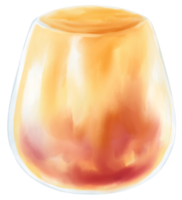 bebida de frutas de verano acuarela png