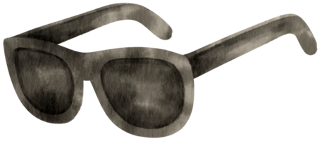 svarta solglasögon akvarell illustration för sommar dekorativa element png
