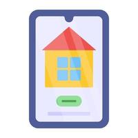 Conceptual flat design icon of online property vector