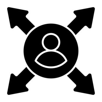 Conception solid design icon of choose path vector