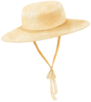 elemento di moda dell'illustrazione dell'acquerello del cappello da barcaiolo carino png