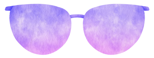 illustrazione dell'acquerello di occhiali da sole viola per elemento decorativo estivo png