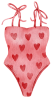 traje de baño bikini rosa de una pieza estilo acuarela para elemento decorativo png