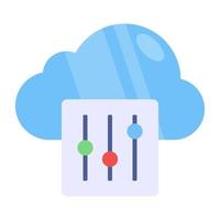 Editable design icon of cloud equalizer vector