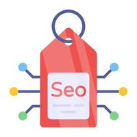 icono de diseño creativo de la etiqueta seo vector