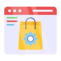 Editable design icon of shopping management vector