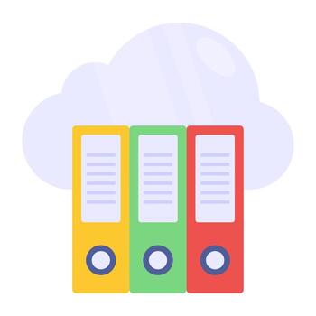 An icon design of cloud folders vector