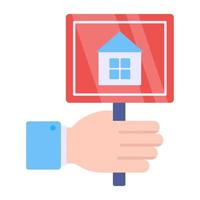 An icon design of property board vector