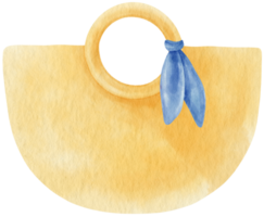 illustrazione dell'acquerello della borsa da spiaggia per elemento decorativo estivo png