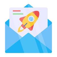 A unique design icon of mail launch vector