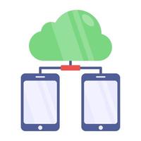 An icon design of cloud smartphone vector