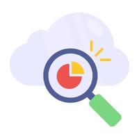 Creative design icon of search cloud vector