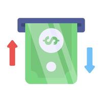 un icono de diseño único de transacción de dinero vector