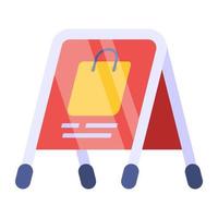 Editable design icon of shopping board vector