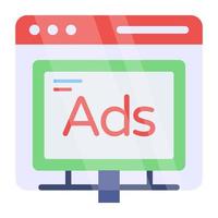 Trendy vector design of web ad