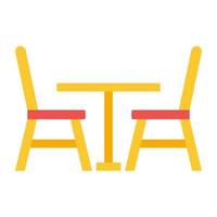Trendy vector design of cafe table