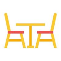 Trendy vector design of cafe table