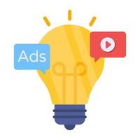 An icon design of ad idea vector