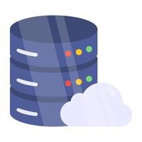 A unique design icon of cloud database vector