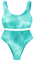 style aquarelle de maillots de bain bikini bleu deux pièces pour élément décoratif dété png