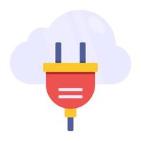 Trendy vector design of cloud plug