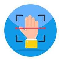 Perfect design icon of hand scanning vector