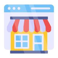 Premium download icon of web shop vector