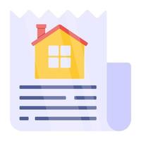 A unique design icon of property paper vector